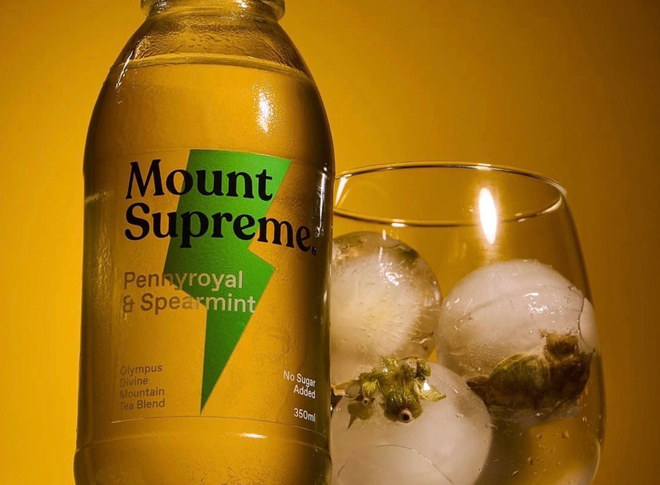 MOUNT SUPREME IS A HERBAL BEVERAGE MADE WITH AUTHENTIC SIDERITIS FROM OLYMPUS,  WITH THE ADDITION OF SELECTED HERBS & FRUITS.